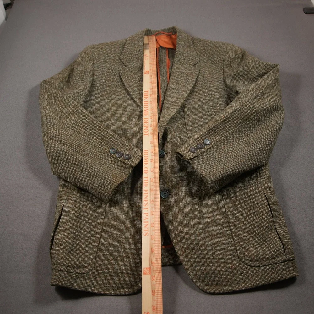 Scotland Yarrowvale Vintage Pure Wool Tweed Two Button Men Blazer 40R College